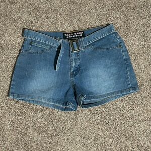 Stretch Denim Blue Jean Shorts